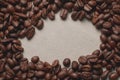 coffe grains pile on the table