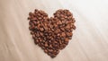 coffe grains pile on the table