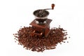 coffe grinder with coffe beans Royalty Free Stock Photo