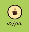 Coffe logo cup of tea cup of coffee chocolate Royalty Free Stock Photo