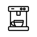 Coffe mashine icon icon vector. Isolated contour symbol illustration
