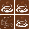 Coffe pictos Royalty Free Stock Photo