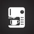 Coffe related icon on background for graphic and web design. Simple illustration. Internet concept symbol for website