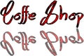 Coffe Shop text sign illustration