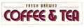 Coffe and Tea Retro Sign Royalty Free Stock Photo
