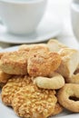 Coffe or tea and shortbread biscuits Royalty Free Stock Photo