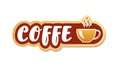 COFFE Text with Cup Icon: Cafe & Beverage Brand, vector design Generative AI Royalty Free Stock Photo