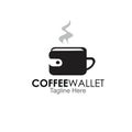 Coffe wallet logo design concept