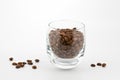 Coffea beans in glass