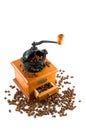 Coffebeans and grinder Royalty Free Stock Photo