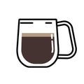 Vector illustration of an insulated black coffee