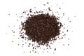 Granulated coffee powder isolated on white Royalty Free Stock Photo