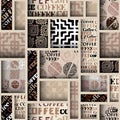 Coffee. Abstract coffee pattern. Seamless image