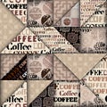 Coffee. Abstract coffee pattern. Seamless image Vector image.