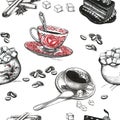 Coffee accessories drawings