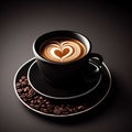 Coffee Addiction: A Photorealistic Exploration,leaf pattern