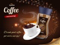 Coffee Advertisement Realistic Composition