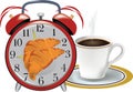 Coffee alarm clock croissant breakfast coffee alarm clock croissant breakfast