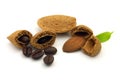 Coffee and almond Royalty Free Stock Photo