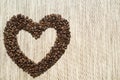 Coffee aroma brown heart