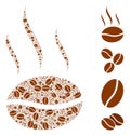 Coffee Aroma Icon Fractal Composition