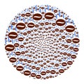 Coffee Aroma Icon Round Globula Collage