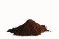 Coffee background of grounded coffee powder isolated on white background Royalty Free Stock Photo