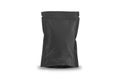 Coffee bag. Black zip foil package blank mockup. Royalty Free Stock Photo