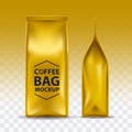 Coffee Bag Mockup Packaging Vector illustration Royalty Free Stock Photo