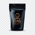 Coffee Bag Mockup Packaging Vector illustration Royalty Free Stock Photo