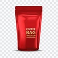 Coffee Bag Mockup Packaging Vector illustration Royalty Free Stock Photo