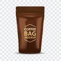 Coffee Bag Mockup Packaging Vector illustration Royalty Free Stock Photo