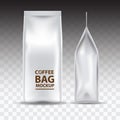 Coffee Bag Mockup Packaging Vector illustration Royalty Free Stock Photo