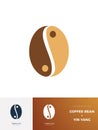 Coffee Balance sign with description. Isolated Vector Illustration Royalty Free Stock Photo