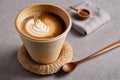 Coffee in bamboo cup for take away Royalty Free Stock Photo