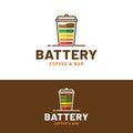 Coffee Battery Paper Cup Logo Design Template