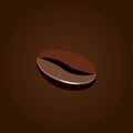 Coffee bean flat design icon Royalty Free Stock Photo
