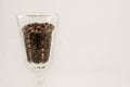 Coffee bean in glass