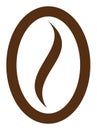 Flat Vector Coffee Bean Icon Royalty Free Stock Photo