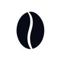 Coffee bean icon isolated, simple flat design of coffee bean glyph, coffee bean silhouette, vector illustration Royalty Free Stock Photo