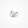 Coffee seed vector icon sign symbol Royalty Free Stock Photo