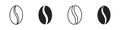 Coffee bean icon set. Vector coffe beans symbol collection Royalty Free Stock Photo