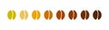 Coffee bean icons collection Royalty Free Stock Photo