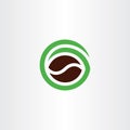 coffee bean logo natural organic symbol vector icon Royalty Free Stock Photo