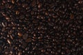 Coffee beans dark roasted background texture material