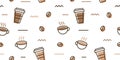 coffee bean mug cup memphis seamless pattern background wallpaper download