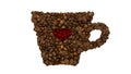 Coffee Mug.Coffee Bean Mug On A White Background.