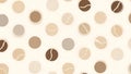 Coffee Bean Polka Dot Pattern Background Royalty Free Stock Photo