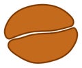 Coffee Bean Raster Icon Flat Illustration Royalty Free Stock Photo