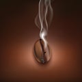 Coffee Bean Smoke Background Poster Royalty Free Stock Photo